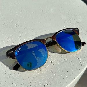Rayban Clubmaster flash lenses - blue sunglasses